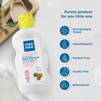 Mee Mee Gentle Baby Shampoo 400ml | For Daily Moisturizing Enriched with Olive Extracts | Tear-Free Formula Nourishes, Soothes, & Protects Sensitive Skin | Hypoallergenic, Sulfate and Paraben-Free | Skin Friendly PH