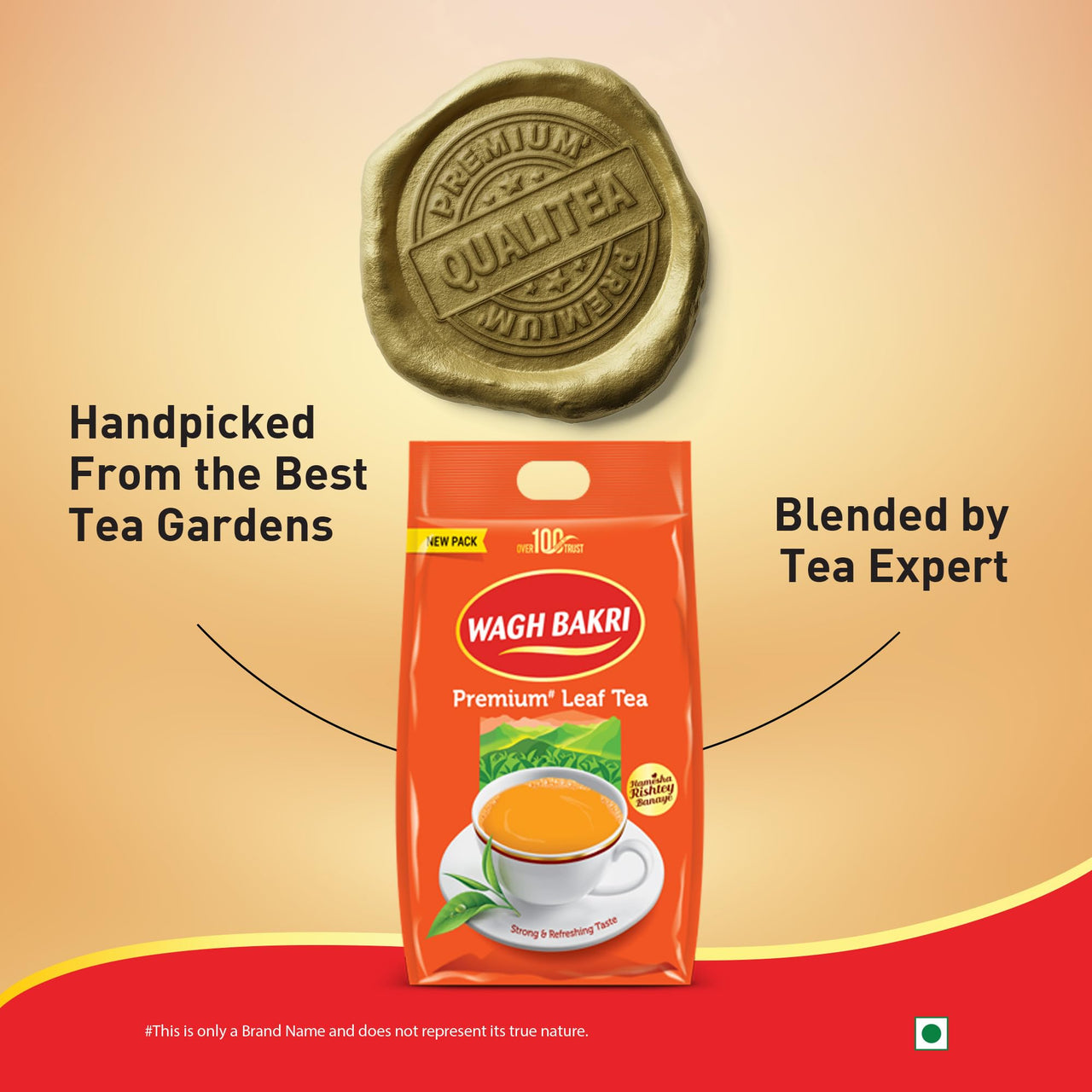 Wagh Bakri Premium Leaf Tea Pack, 1Kg, Assam