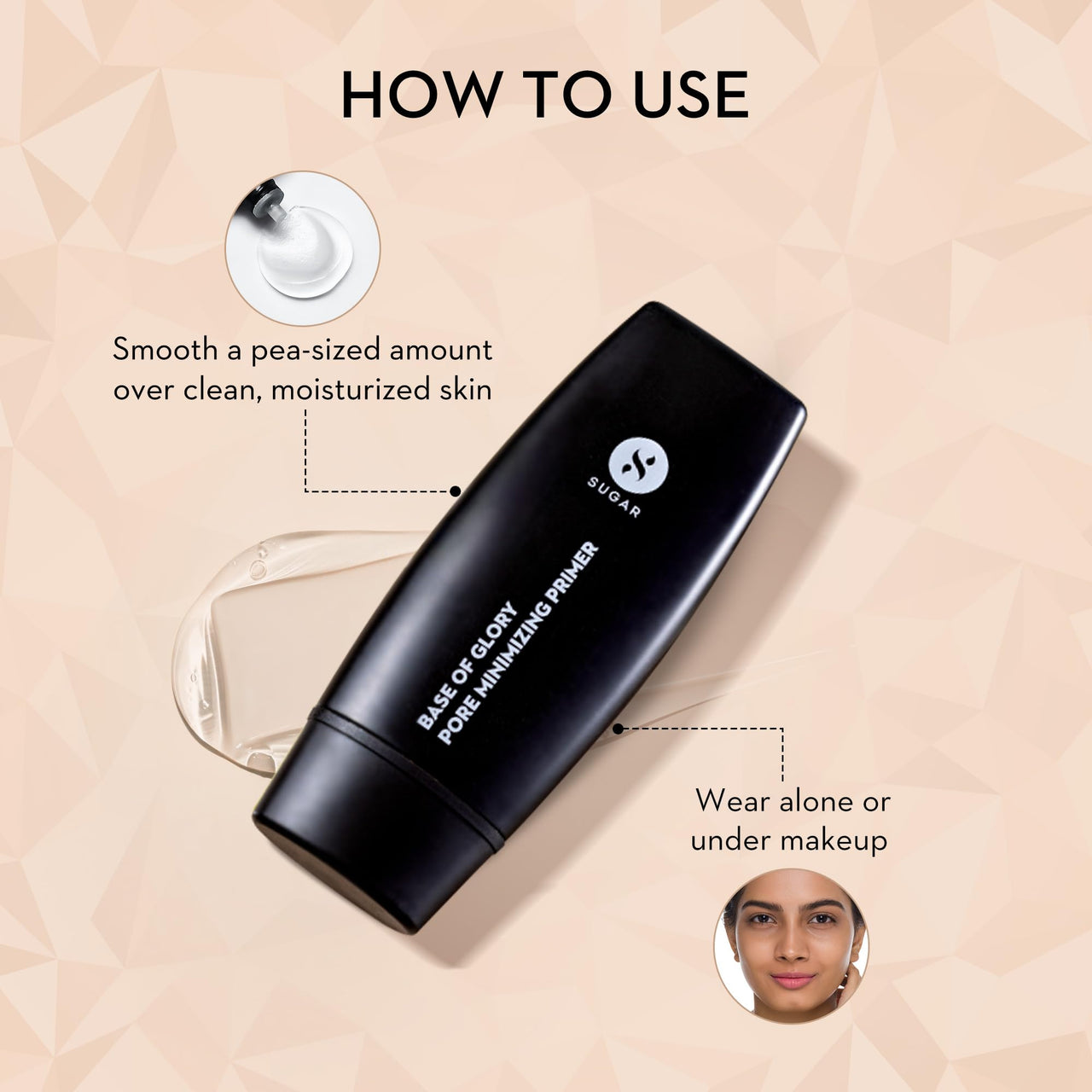 SUGAR Cosmetics Base Of Glory Pore Minimizing Primer | Long Lasting & Smooth Base I Oil Control | Blurs Pores | 30ml