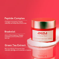 Asaya Night Peptide Moisturizer | Korean Night Cream with Collagen-Boosting Peptides & Bisabolol | Hydrating & Brightening | Firms Skin & Repairs Barrier | Anti-Aging Night Repair Cream | Green Tea Extract for Purified Glow | Lightweight & Non-Greasy | Fo