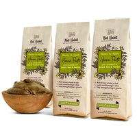 Nat Habit - Fresh Ready To Apply Henna Paste (Pack of 3 x 220g) and Nat Habit Hibiscus Amla Summer Hair Oil For Men & Women - 100ml