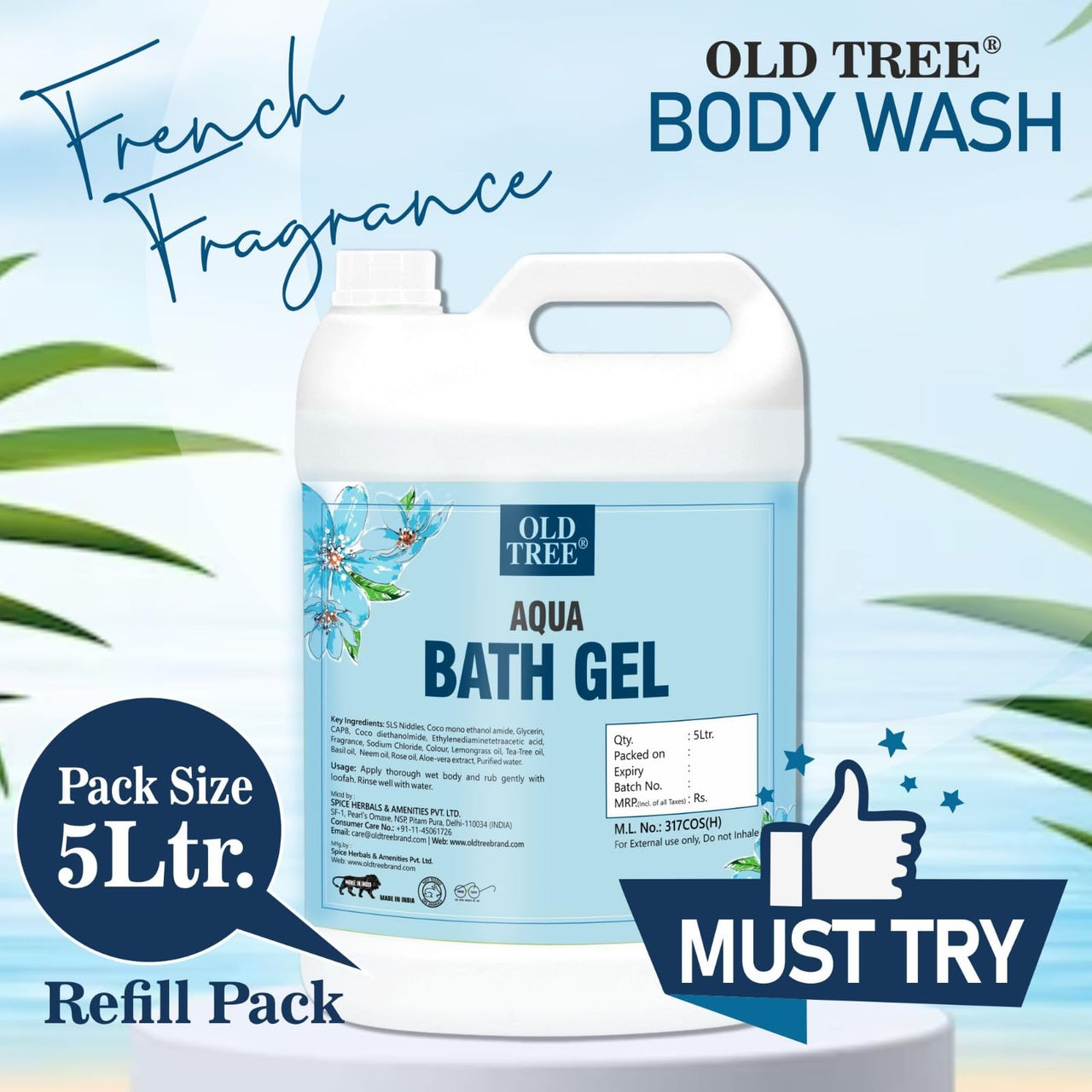 Old Tree Lemongrass Essential Oil (15ml) - for Skin, Hair Care, Insect Repellant, Home Fragrance and Aromatherapy - Pure and Natural Undiluted Oil with Glass Dropper