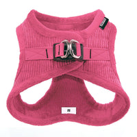 Voyager Step-In Plush Dog Harness  Soft Plush, Step In Vest Harness for Small and Medium Dogs by Best Pet Supplies - 1Fuchsia Corduroy, XS (Chest: 13 - 14.5