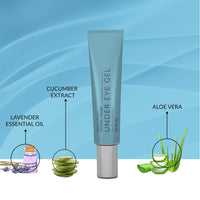 Aroma Magic Under Eye Gel | Brightens & Refreshes, Reduces Dark Circles for Lightens, Tightens & Puffiness | with cucumber, green tea, lemon, & centella For Women & Men | 20 gm