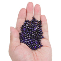 Bymitel 210pcs Natural Crystal Beads Stone Gemstone Round Energy Healing Loose Beads with Stretch Cord for Jewelry Making Bracelets Anklets (Purple Tiger's  Eye, 4mm 210pcs) Purple Tiger's  Eye