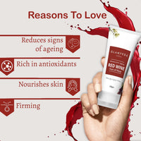 GLAMVEDA Red Wine Peel Off Mask - Anti-Aging, De-Tan & Glowing Skin Treatment. Removes Blackheads, Dark Spots, Minimizes Wrinkles, Suitable for All Skin Types, 100g