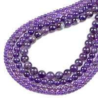 Bymitel 210pcs Natural Crystal Beads Stone Gemstone Round Energy Healing Loose Beads with Stretch Cord for Jewelry Making Bracelets Anklets (Amethyst, 4mm 210pcs)… Amethyst