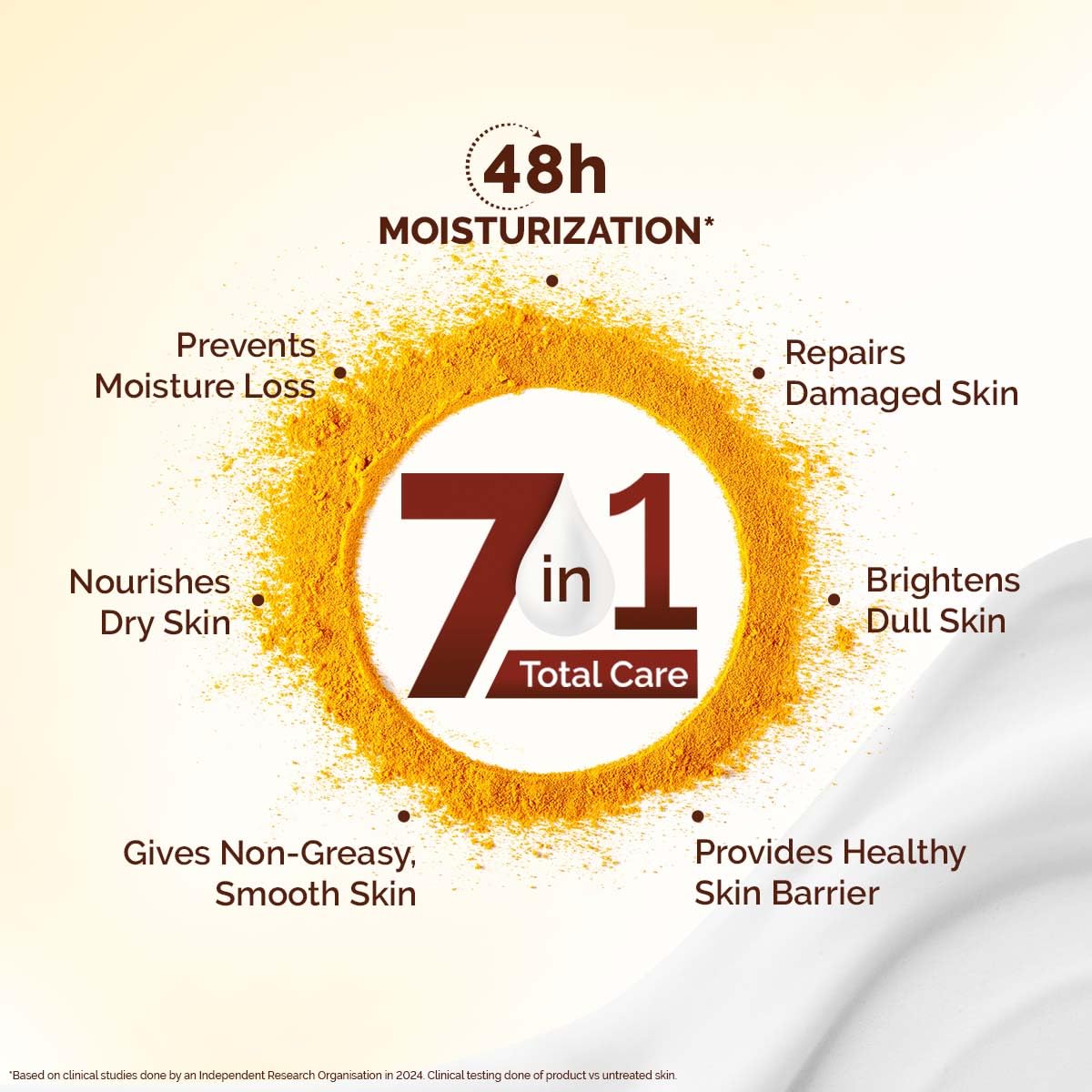 Mamaearth Ubtan Moisturizing Body Lotion with Turmeric & Saffron for Glowing Skin | 48H Moisturization | Nourishes Dry Skin | 7 in1 Total Care | 100% Natural Butter | Non-Greasy Smooth Skin | 400 ml
