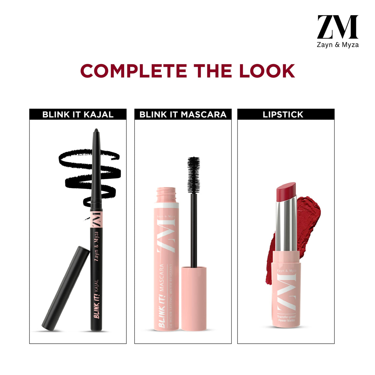 ZM Transfer-Proof Power Matte Bullet Lipstick, Vegan, 3.2 g (Selfie Red)