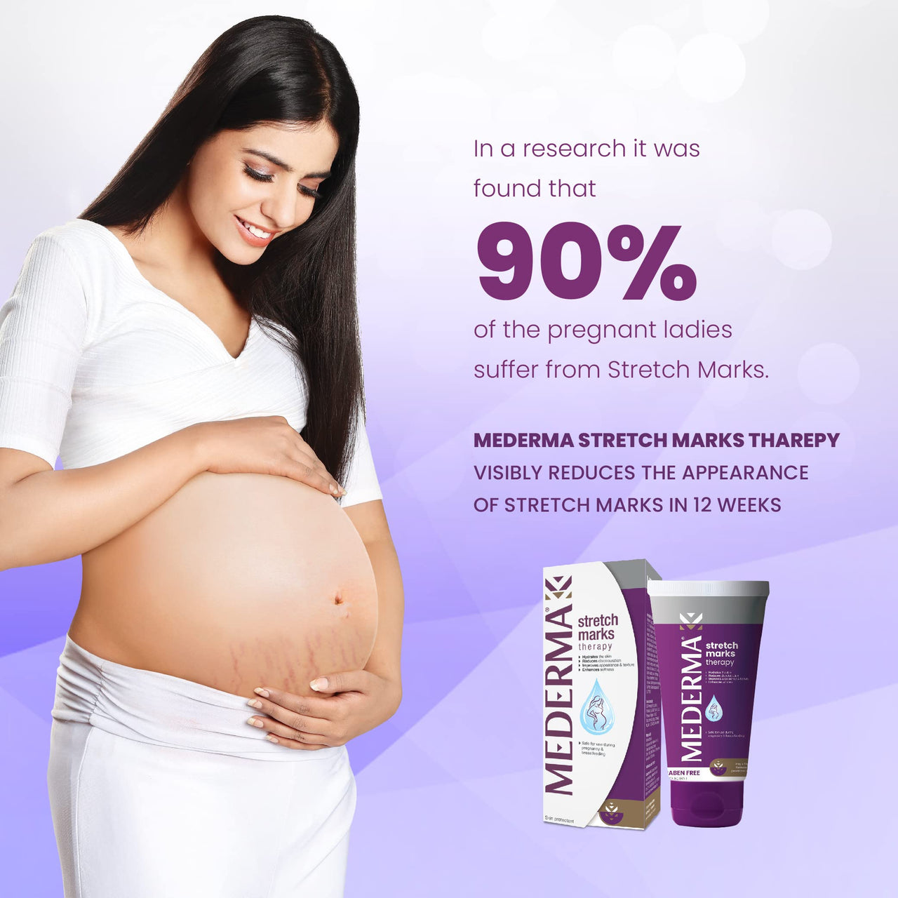 Mederma Stretch Marks Therapy | Stretch Mark Cream For Women & Men | Anti stretch mark cream during & After pregnancy (50g)