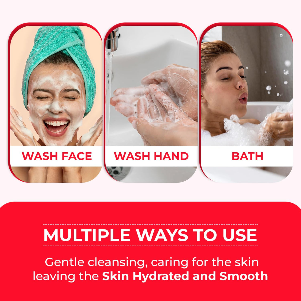 Passion Indulge Handmade Rose Bath Soap– 100% Natural & Vegan | Hydrating & Glowing | Enriched with Essential Oils | Paraben-Free & Sulfate-Free | 100g