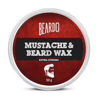 Beardo Beard and Mustache Wax, 50 gm | Beard Wax for Beard & Mustache Styling | Long Lasting Extra Strong Hold Wax for Men | Beard Hair Wax for Smooth, Shiny & Healthy Beard