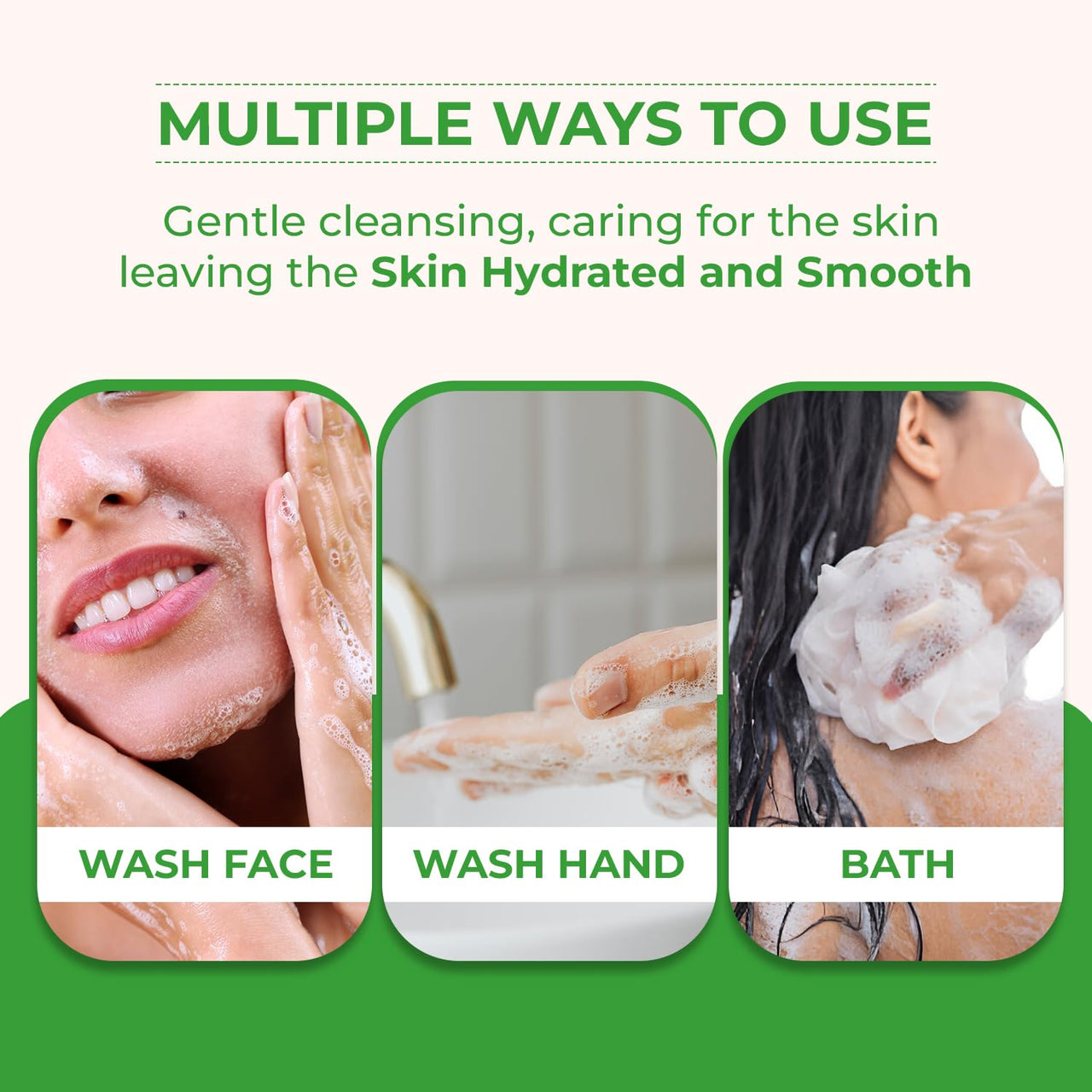 Passion Indulge Natural Handmade Bath Bar Soap - Peppermint (Pack of 3)