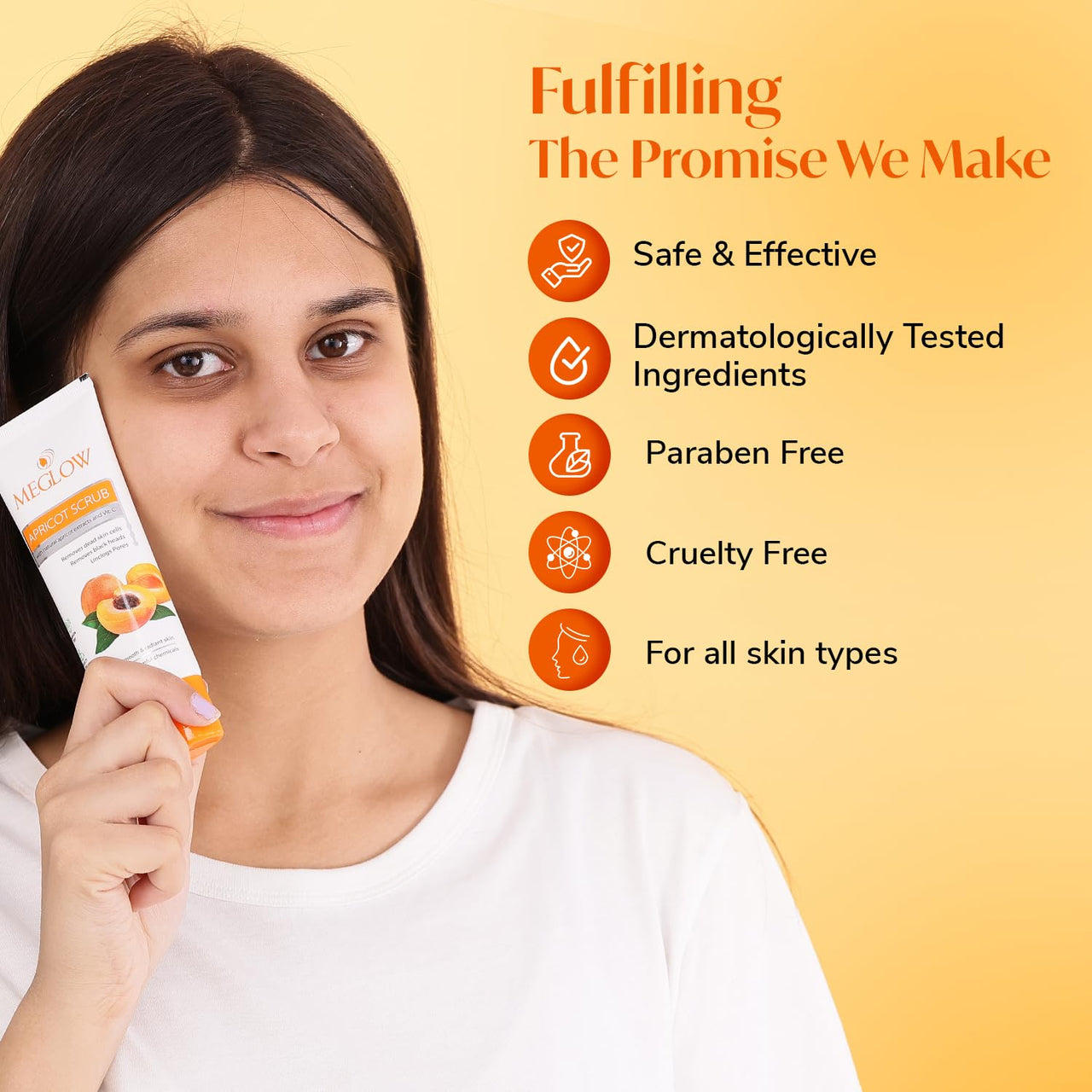 Apricot Scrub 70g | Gentle Exfoliation for Smooth, Radiant Skin | Deep Cleansing with Apricot & Walnut | Hydrating & Nourishing with Aloe Vera & Vitamin E Pack of 2 (70g each)