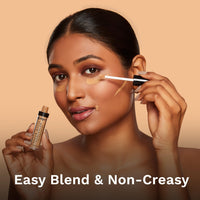 Pilgrim Full Coverage Dream Matte Liquid Concealer 7.3ml | Concealer for Dark Circles with Australian Kakadu Plum & Hyaluronic Acid | Crease resistance & Lightweight | All Day Coverage | Shade Almond