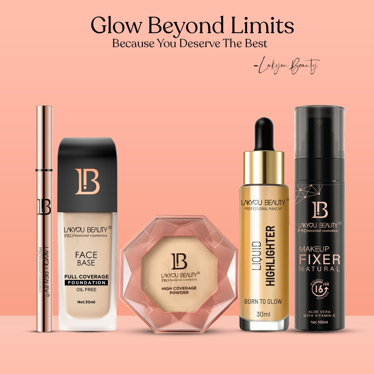 Lakyou Beauty Diamond High Coverage Compact Powder 15g | Full Coverage | Matte Finish | Pore-Minimizing | SPF 30 | Long-Lasting | Lightweight | Oil-Control | Portable (02(Soft Ivory), 15g)