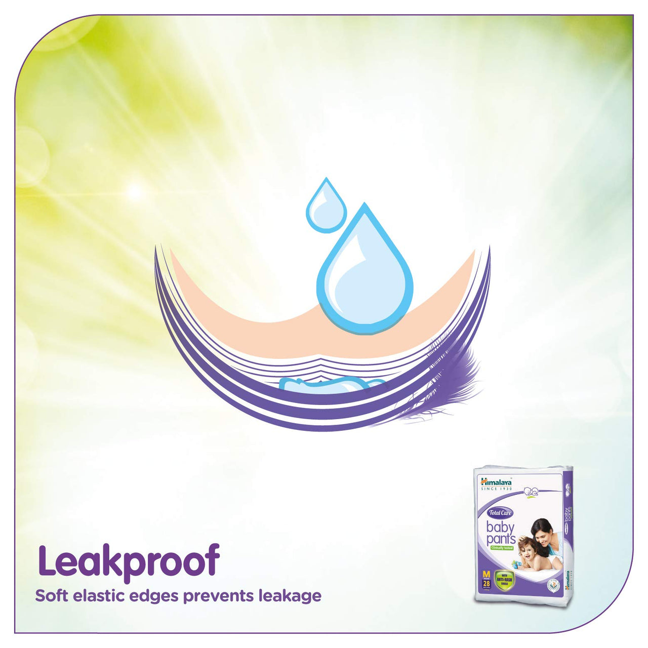 Himalaya Total Care Baby Pants Diapers, Medium, 54 Count