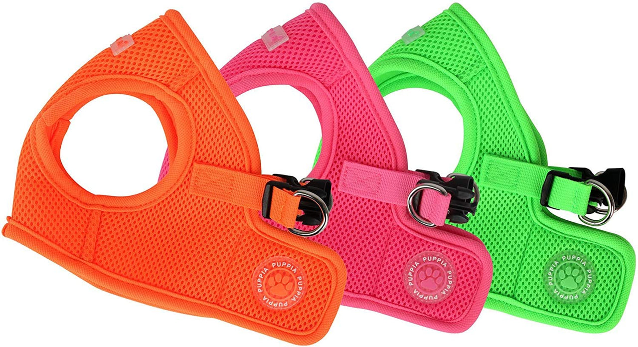 Puppia Neon Soft Vest Harness Step-in No Choke No Pull Walking Training for Small and Medium Dog, Pink, X-Large Neon Soft Vest Harnes