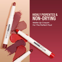 Swiss Beauty Non-Transfer Matte Cat Lip Crayon | Water-Resistant | Long-Lasting 8 Hours Stay | Retractable Lip Crayon | Shade - Spiced-Coral, 1.5g |