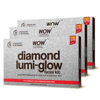 WOW Skin Science Diamond Facial Kit For Polished Skin|Made With Activated Naturals|Salon Like Facial At Home|For Radiant Skin|85ml|Pack of 3