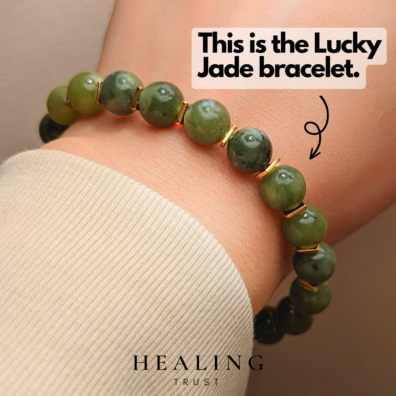 [Healing Trust] Green Jade Bracelet for Men Women Entrepreneur Business Luck, MONEY ATTRACTION Chakra Bracelets for Women, Bead Bracelets for Women, Maximum Money Wealth Abundance Bracelet, Prosperity Good Luck Feng Shui, Jade Bracelet Goals Manifestat...