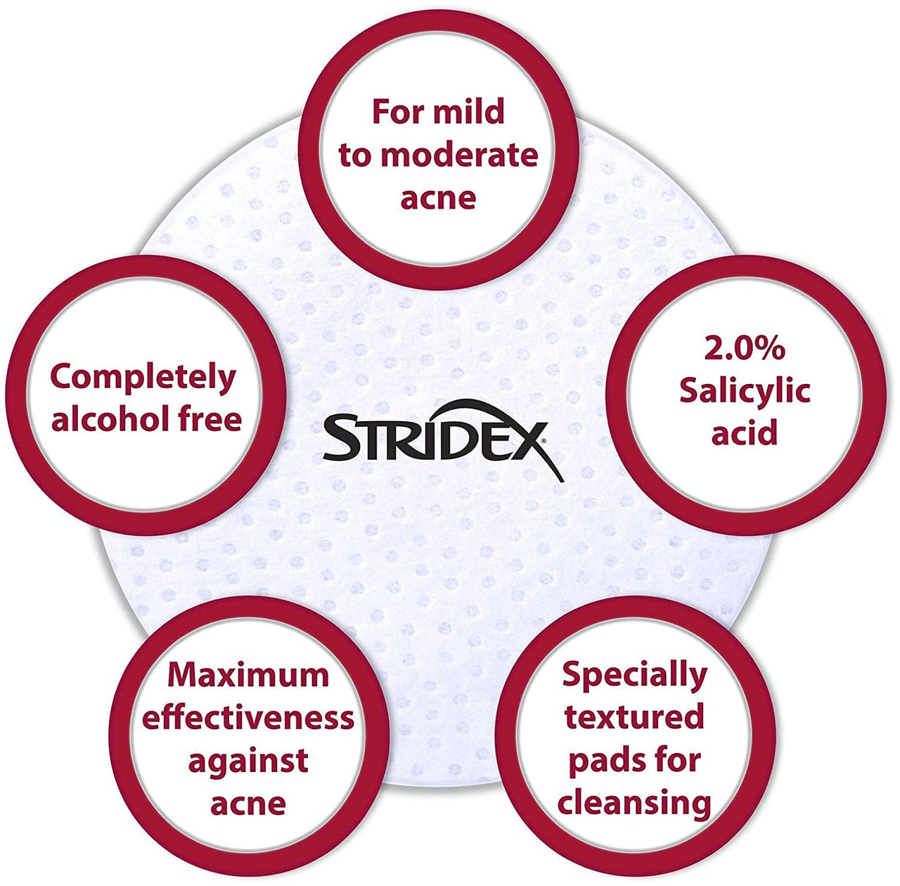 Stridex Daily Care Acne Pads Maximum Strength, 90 ct
