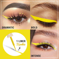 Glamveda Super Matte Liquid Eyeliner – Yellow, Smudge-Proof, Waterproof, Quick Drying | 24-Hour Long Stay | Smooth Application | Bold, Clean, Smudge-Free Look