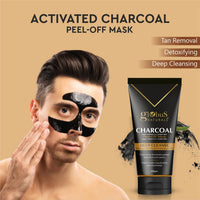 Globus Naturals Anti Pollution & Anti Acne Charcoal Peel Off Mask, Detoxifying Face mask, Fights Pollution and De-Tans skin, For Women & Men with Oily & Acne Prone Skin, 100 gms, Pack Of 2