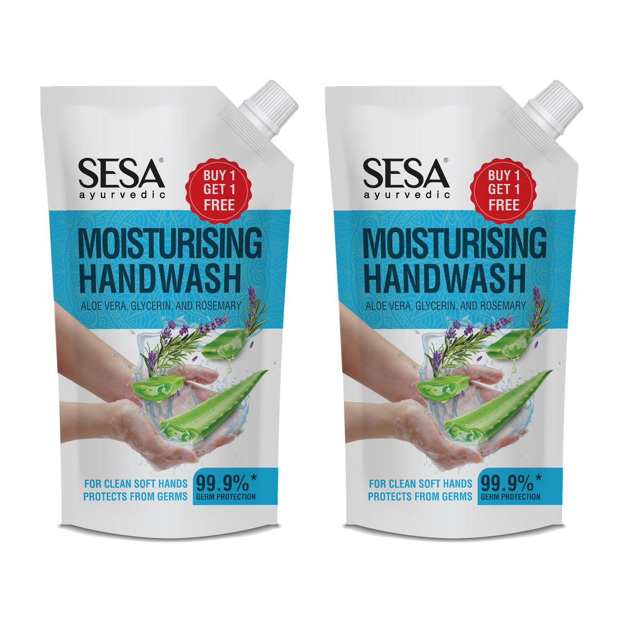 Sesa Moisturising Nature Fresh Hand Wash with Aloe Vera, Rosemary and Glycerin Handwash,1400ml