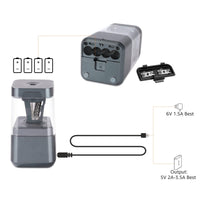 Basics Portable Electric Pencil Sharpener, Helical Blade, Auto Stop, Battery/USB Cord Operated, Black, 3.54 x 3.54 x 6.3 in