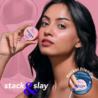 Blue Heaven Stack & Slay Multi Task Trio Countor, Blush & Highlighter For Face Makeup Fights Skin Aging, Nourishing & Moisturizing, Sunshine Light 5.4g