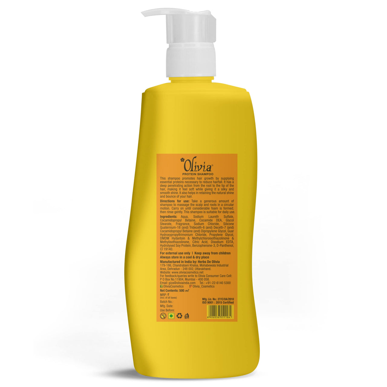 Olivia Protein Herbal Shampoo with Conditioner Dull Hair Nutrition 500 ml