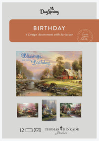 DaySpring Birthday - Inspirational Boxed Cards - Thomas Kinkade - 70107