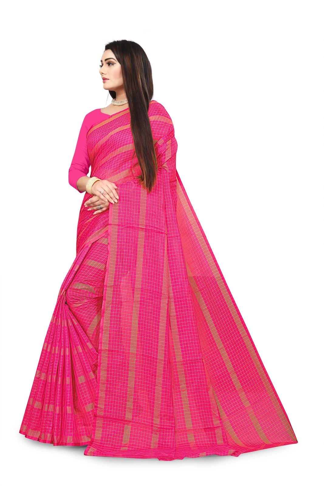 Amazon Brand - Anarva Soft Heavy & Cotton Silk Sarees for women, Beautiful saree free size with unstitched Blouse Piece