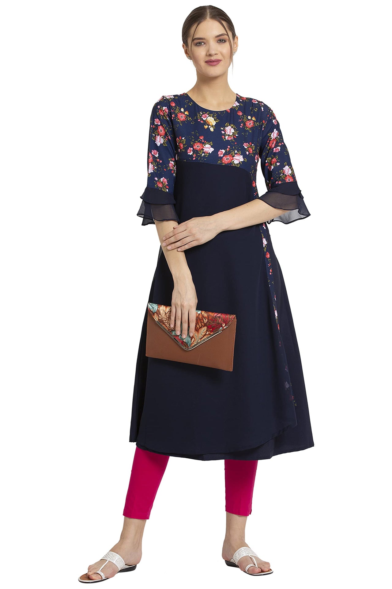 ALC Creation Women's  Crepe A-line Kurta