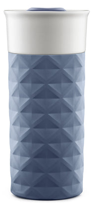 Ello Ogden Ceramic Travel Mug with Friction-Fit Lid Evening Blue Diamonds
