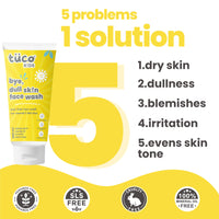 Tuco® Kids Face Wash | Brightens Dull Skin | Turmeric & Kakadu Plum | pH Balanced Tear-Free | Ages 2-5, 4-10, 10-15, 5-10 Years | Paraben & Sulphate Free | 100ml (Pack of 1)
