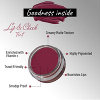 Seven Seas Lip & Cheek Tint Richness Of Essential Oils And Vitamin C For Lips, Eyelids & Cheeks, Matte Finish Give You a Soft Natural Glow (Calypso Pink)