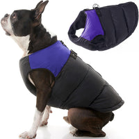 Gooby Padded Vest Dog Jacket - Purple, Large - Warm Zip Up Dog Vest Fleece Jacket with Dual D Ring Leash - Winter Water Resistant Small Dog Sweater - Dog Clothes for Small Dogs and Medium Dogs Large Chest (20.25