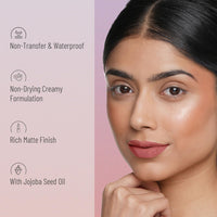 Swiss Beauty Non-Transfer Waterproof Lipstick with Jojoba Seed Oil | Matte Finish | Long-Lasting | Highly Pigmented | Shade- Wine Red, 3gm