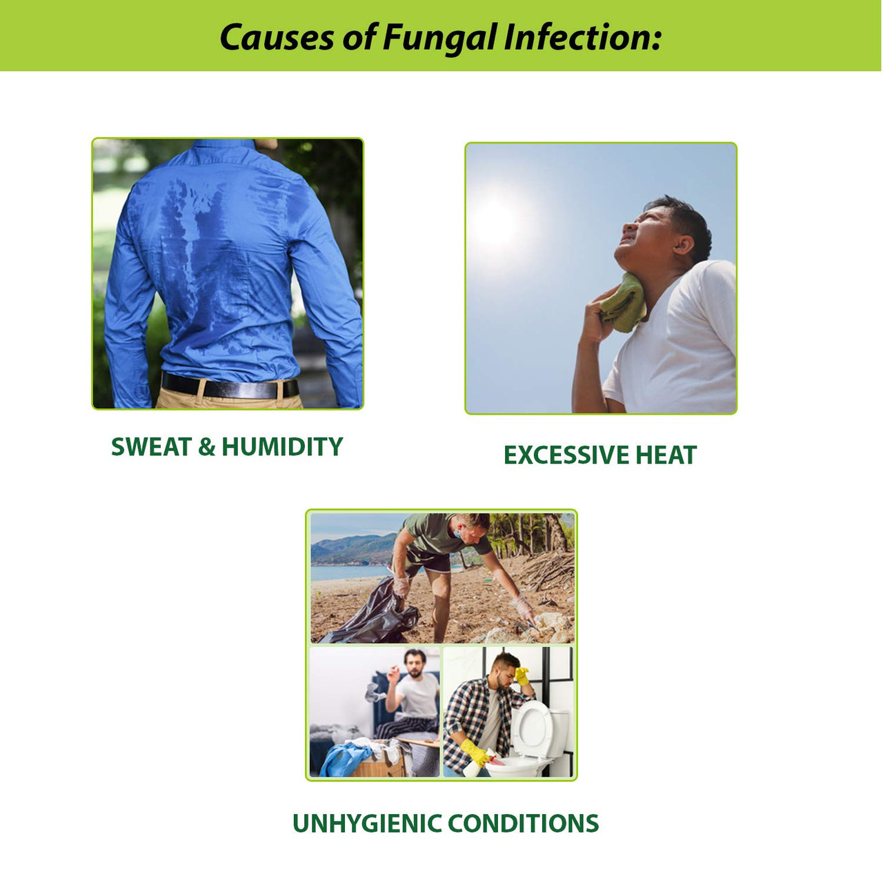 Tetmosol Anti-fungal Dusting Powder - for daily use - fights skin infections, prickly heat, itching - Pack of 3 (3x100gms)