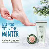 Globus Naturals Crack Cream for Dry Cracked Heels & Feet Enriched with Aloe Vera, Almond & Anantmool, Suitable For All Skin Types, 100g (pack of 1)