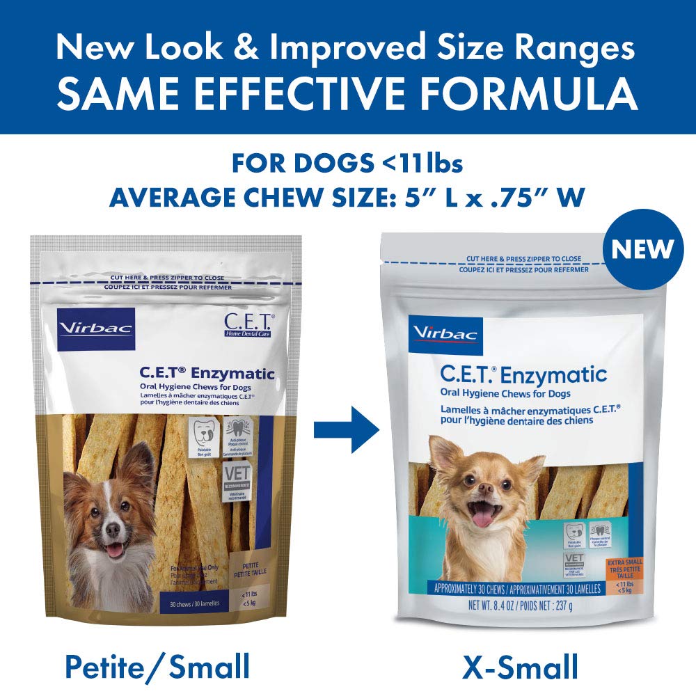 Virbac CET Enzymatic Oral Hygiene Chews for Dogs, Beef, 0.6 pounds, 8.4 Ounce (Pack of 1) 8.4 Ounce (Pack of 1)