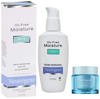 Neutrogena Oil Free Face Moisture SPF 15, 115ml & Neutrogena Hydro Boost Hyaluronic Acid Hydrating Water Gel Daily Face Moisturizer, 15 g