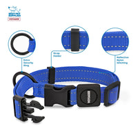 Voyager Reflective Dog Leash Collar Set with Neoprene Handle Supports Small, Medium, and Large Breed Puppies, Cute and Heavy Duty for Walking, Running, and Training - Royal Blue, L Leash Collar Set (Royal Blue) Leash Collar Set (1