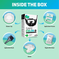 Vegetal Safe Color Natural Beard Colour, Chemical-Free, Soft Black, 25g. (Pack of 3)