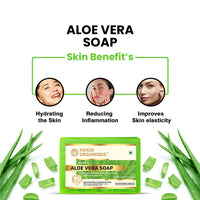 Khadi organique handmade aloevera soap pack of 3 100% herbal natural soap