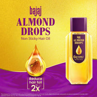 Bajaj Almond Drops Hair Oil, 475ml, Hair Oil, 6X Vitamin E, Almond Oil, Light and Non-Sticky, Hair Fall Control (Pack of 4)