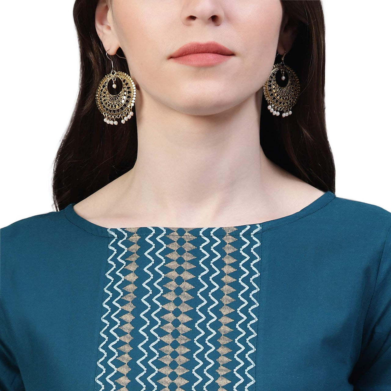 Stylum Women's  Printed Cotton Straight Kurta Pant Dupatta Set