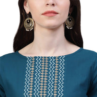 Stylum Women's  Printed Cotton Straight Kurta Pant Dupatta Set